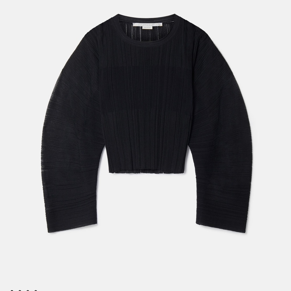 Stella McCartney Black Ribbed Knit Top